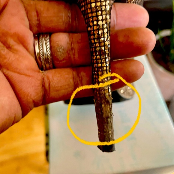 Gently used gold sequin heel bootie’s. Size 8 1/2. - Picture 5 of 5